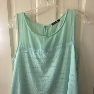 Paper Moon Mint Green Sleeveless Blouse/ Tank